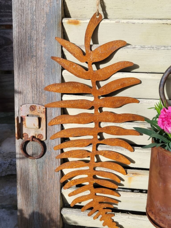 Preview: Edelrost 2er Set Farnblätter, zum Hängen