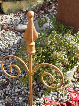 Edelrost 3er Set Rankstäbe für Blumenkübel, 60 cm