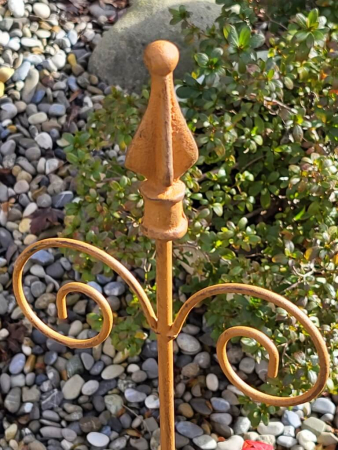 Preview: Edelrost 3er Set Rankstäbe für Blumenkübel, 60 cm