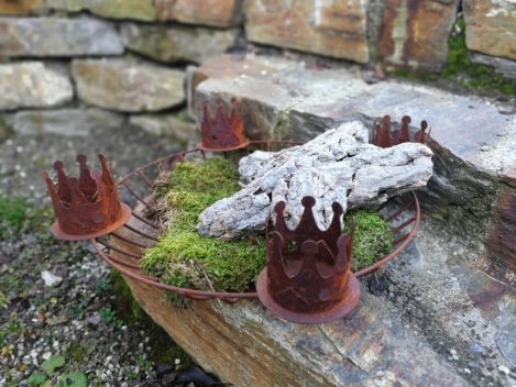 Edelrost Adventskranz Kronen
