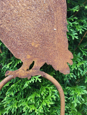 Preview: Edelrost Ampelhalter Eule