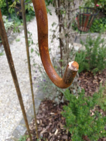 Preview: Edelrost Ampelhalter schlicht, 145 cm