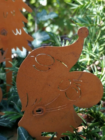 Edelrost Bastelset Winterstecker mit Nikolaus, 5 teilig