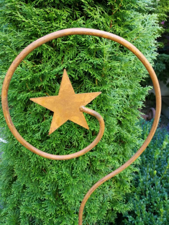 Preview: Edelrost Bischofsstab mit Stern