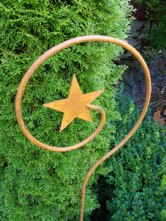 Preview: Edelrost Bischofsstab mit Stern