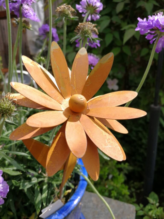 Edelrostoptik Topfstecker Blume Doris