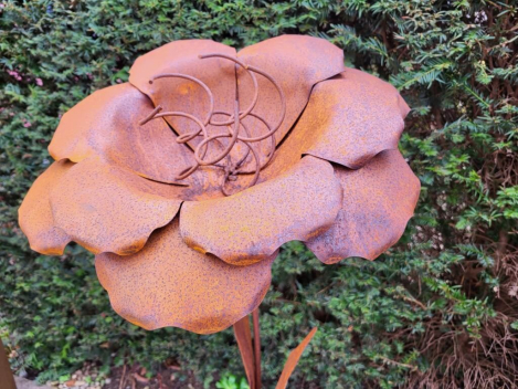 Preview: Edelrost Blume Nadja auf Platte