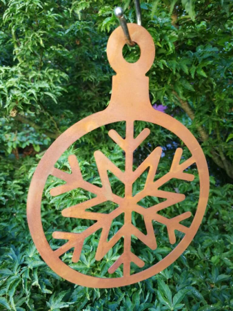 Edelrost Christbaumkugel Flocke