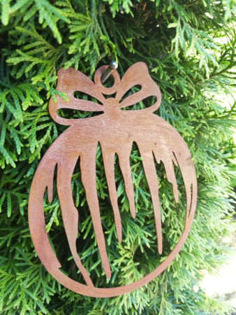 Preview: Edelrost Christbaumkugel Ice