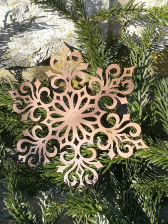 Edelrost Christbaumschmuck Schneeflocke 4