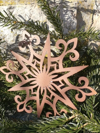 Edelrost Christbaumschmuck Schneeflocke 5