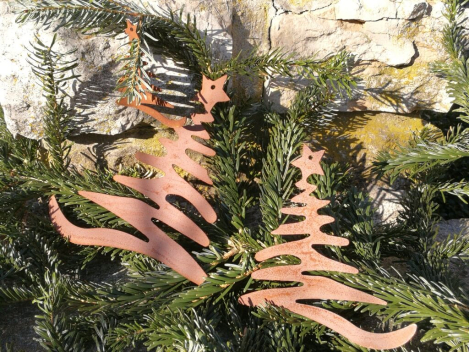 Edelrost Christbaumschmuck Weihnachtsbaum, 3 Größen