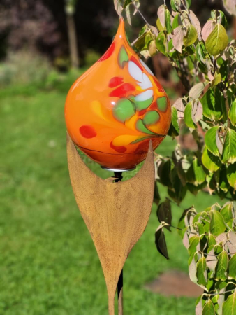 Edelrost Gartenstecker Cupa, Orange
