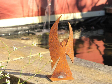 Preview: Edelrost Dekoengel modern