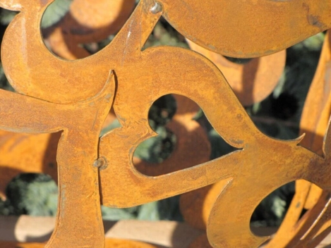 Edelrost Herzkugel 40 cm