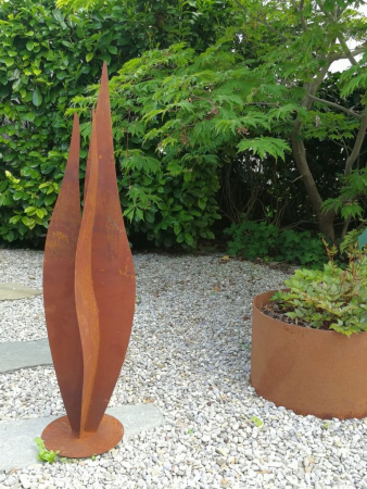 Edelrost Skulptur "Flamme"