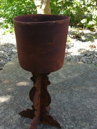 Edelrost Pflanzvase oder Standfackel