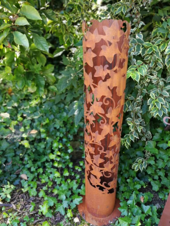 Edelrost Dekosäule Efeu