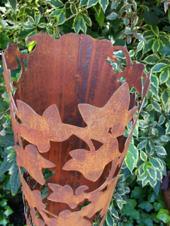 Preview: Edelrost Dekosäule Efeu