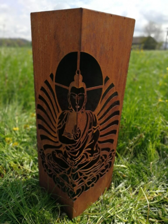 Edelrost Dekosäule Thaibuddha