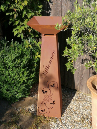 Edelrost Dekosäule Trapez 