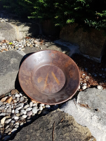 Edelrost Dekoschale 27 cm, lackiert