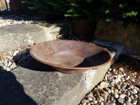 Edelrost Dekoschale 27 cm, lackiert