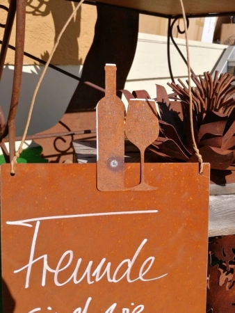 Edelrost Schild Freunde sind wie Therapeuten