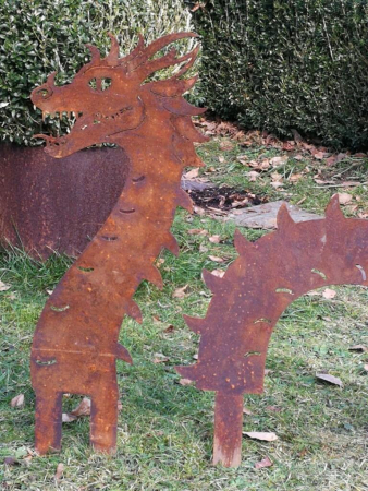 Edelrost Drache, 3-teilig
