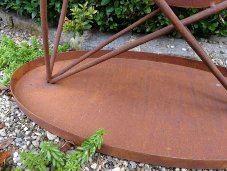 Preview: Edelrost Drahtstern mit Glaswindlicht