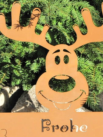 Edelrost Elch Frohe Weihnachten