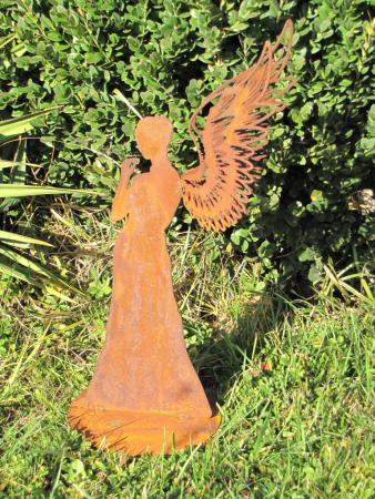Edelrost Engel Gabriela 100 cm Gartendeko Rost Deko Engel Figur Engelfiguren 