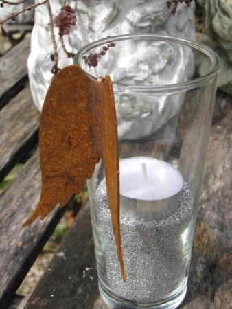 Edelrost Engelsflügel für Windlichter