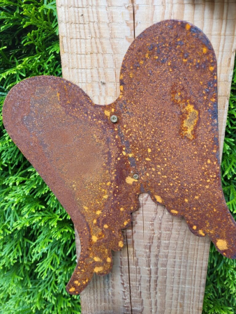 Preview: Edelrost Engelsflügel nach unten, zum Schrauben