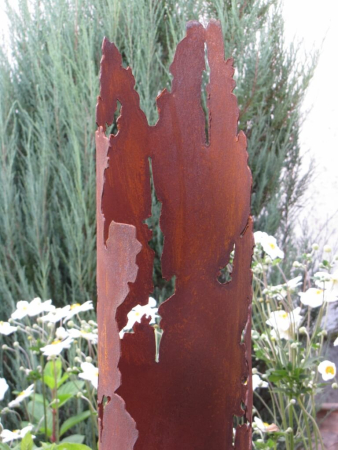 Preview: Edelrost Gartenstab Fackel Selvatica 150 cm