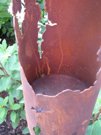 Preview: Edelrost Gartenstab Fackel Selvatica 150 cm