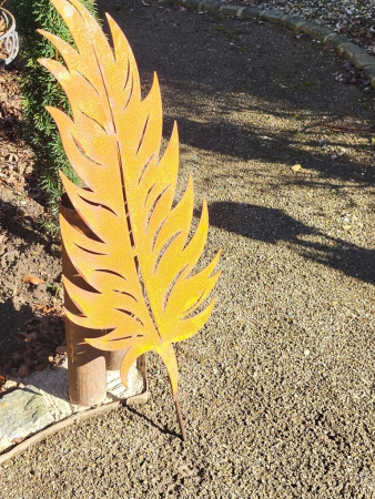 Edelrost Dekofeder zum Stecken