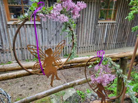 Preview: Edelrost Ring mit sitzender Fee