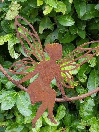 Preview: Edelrost Ring mit sitzender Fee