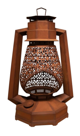 Preview: Edelrost Feuerstelle Laterne