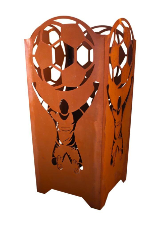 Preview: Edelrost Feuerkorb Fußball