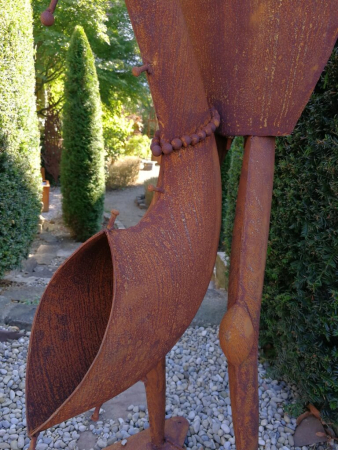 Preview: Edelrost Frosch mit Saxophon