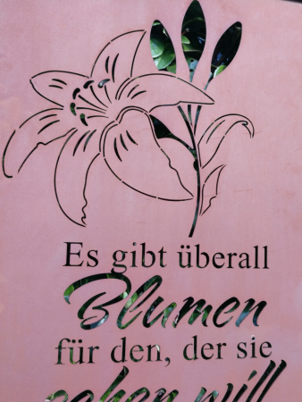 Edelrost Gartenschild Blumen, Lilie
