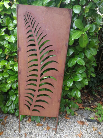 Edelrost Gartenschild Farn