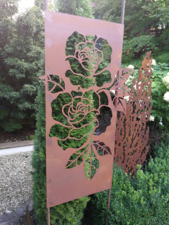 Edelrost Sichtschutz Wand Rost Sichtschutzwand Gartenzubehör,Metall 150*50 cm 