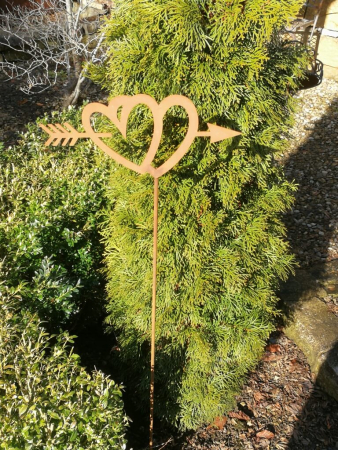 Edelrost Gartenstecker Amor