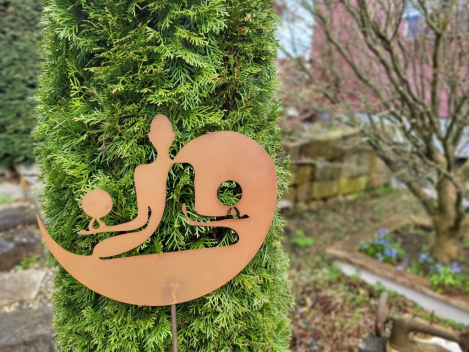 Preview: Edelrost Gartenstecker Feng Shui