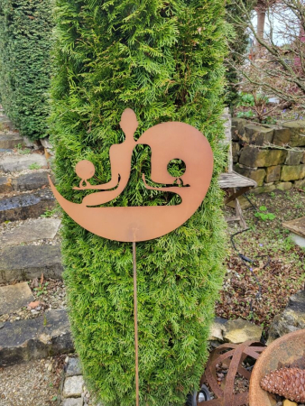 Preview: Edelrost Gartenstecker Feng Shui