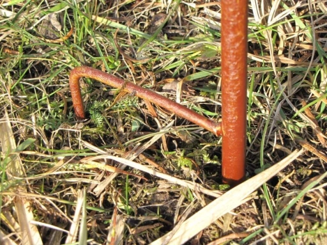 Gartenstecker Aschenbecher Rostoptik