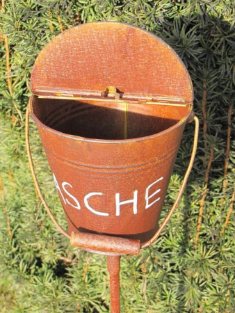 Preview: Gartenstecker Aschenbecher Rostoptik
